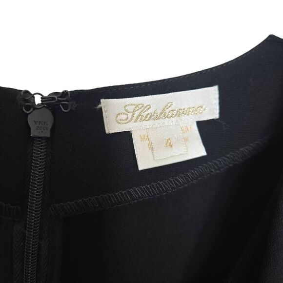 Shoshanna Windham Asymmetric Ruffle Black Shift Dress Size 4 - Picture 11 of 12